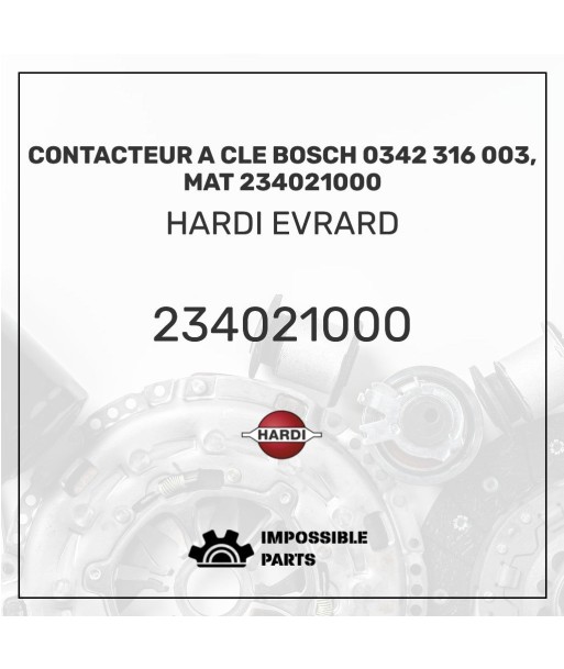 CONTACTEUR A CLE BOSCH 0342 316 003, MAT 234021000 vous aussi creer 