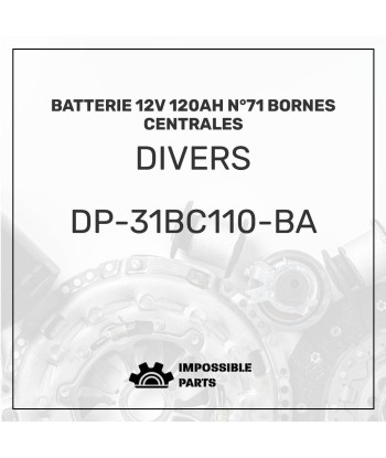 BATTERIE 12V 120AH N°71 BORNES CENTRALES , DP-31BC110-BA en ligne des produits 