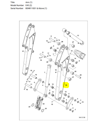 Balancier pour Bobcat E45 - 7312301 du meilleur 