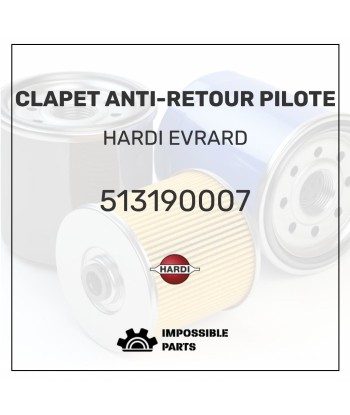 CLAPET ANTI-RETOUR PILOTE en stock