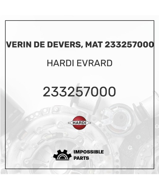 VERIN DE DEVERS, MAT 233257000 la colonne vertébrale