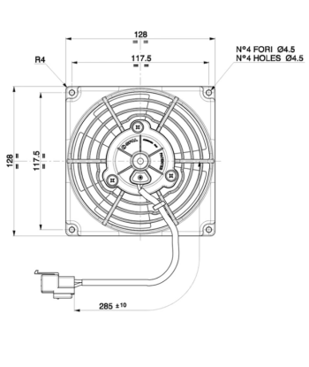 Ventilateur SPAL soufflant 115mm (4.5") solde