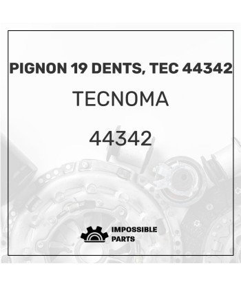 PIGNON 19 DENTS, TEC 44342 le concept de la Pate a emporter 