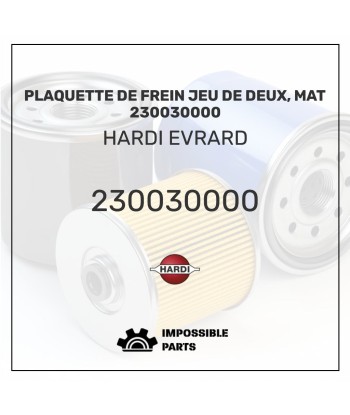 PLAQUETTE DE FREIN JEU DE DEUX, MAT 230030000 vente chaude votre 