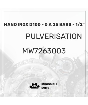 MANO INOX D100 - 0 A 25 BARS - 1/2" acheter